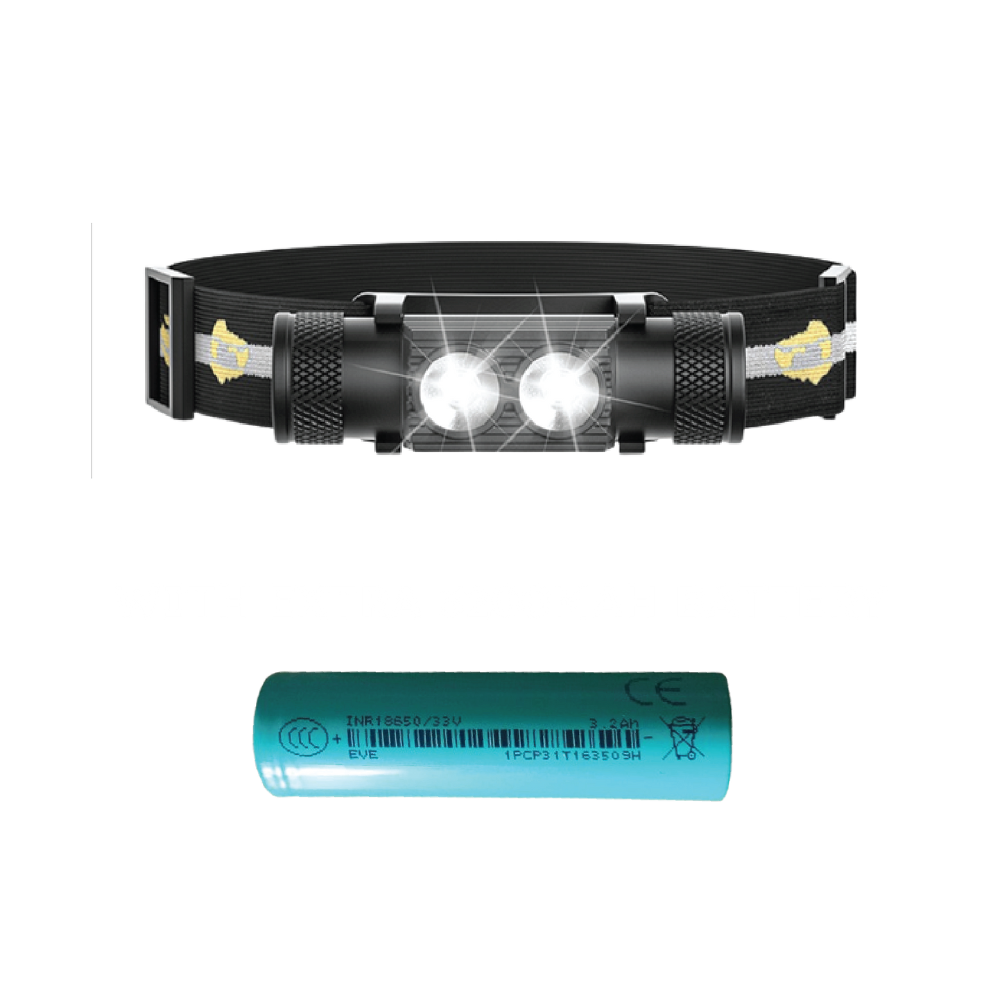Blast 2 LED front view with extra battery