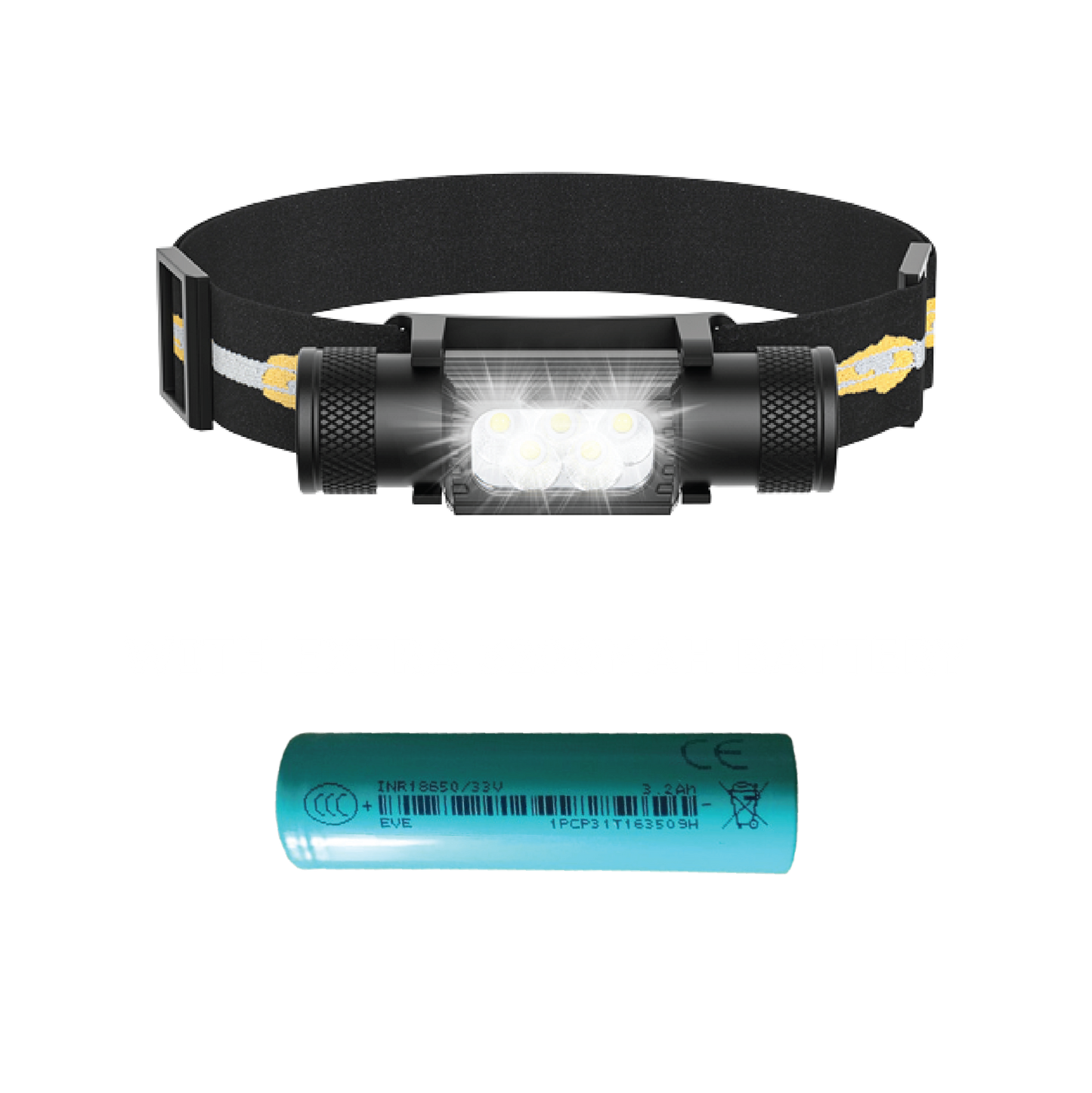 Blast 5 LED front view with extra battery