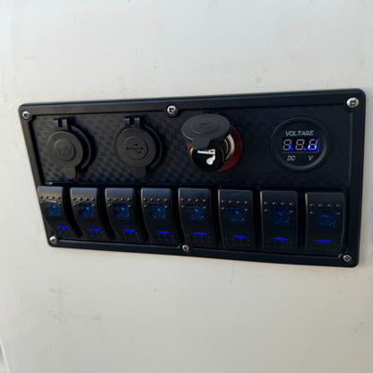 Bundle - 8 Gang switch panel and Nav 6 LED