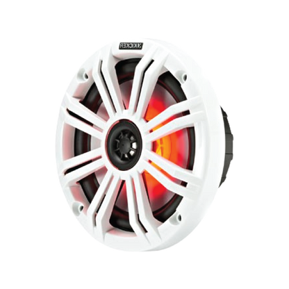 A premium marine coaxial speaker with integrated RGB LED lighting, designed to deliver powerful, crystal-clear audio and eye-catching illumination on board.