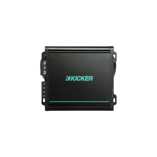 A compact marine amplifier designed to boost audio signals and provide clean, efficient power to speakers or subwoofers in a marine sound system.