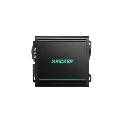 A compact marine amplifier designed to boost audio signals and provide clean, efficient power to speakers or subwoofers in a marine sound system.