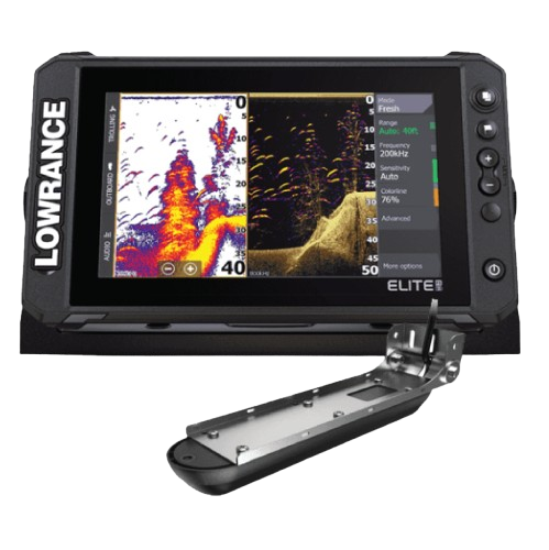 Lowrance Elite 9 Fishfinder with sonar display