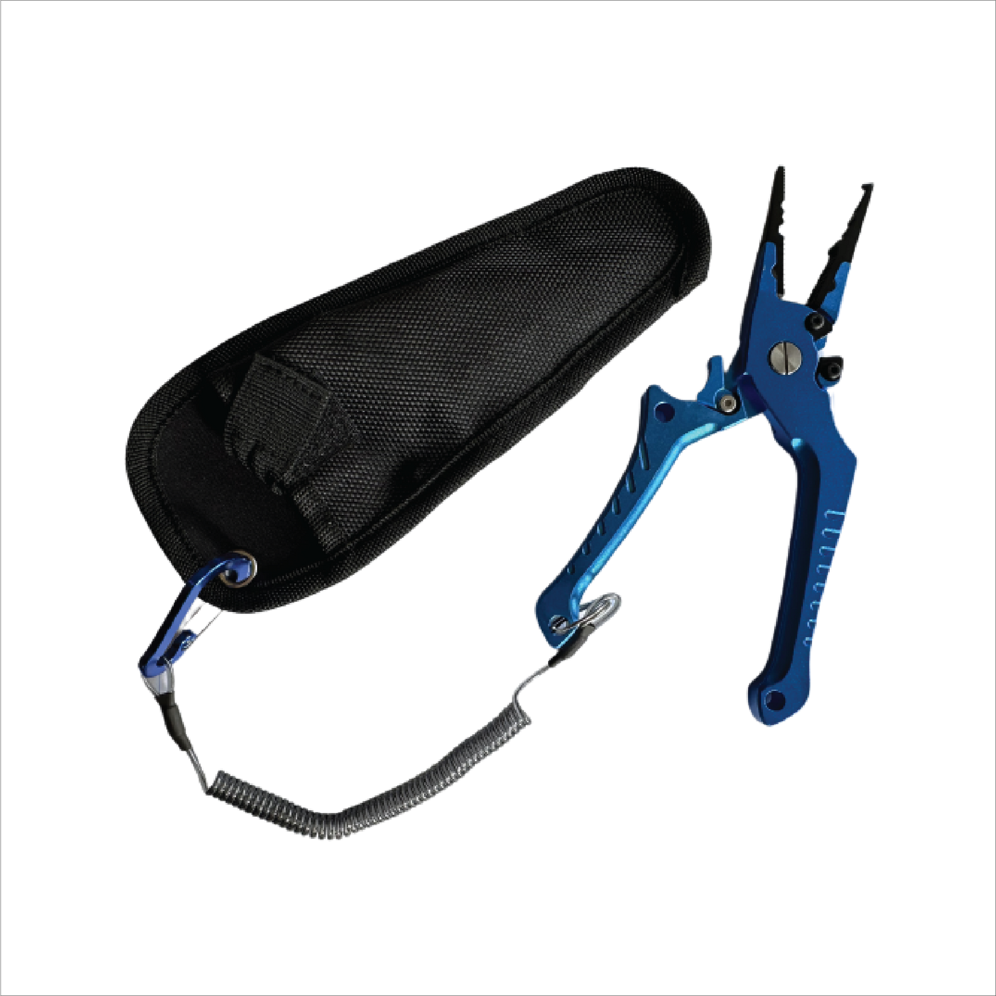 Salt power fit pliers in blue with nylon pouch