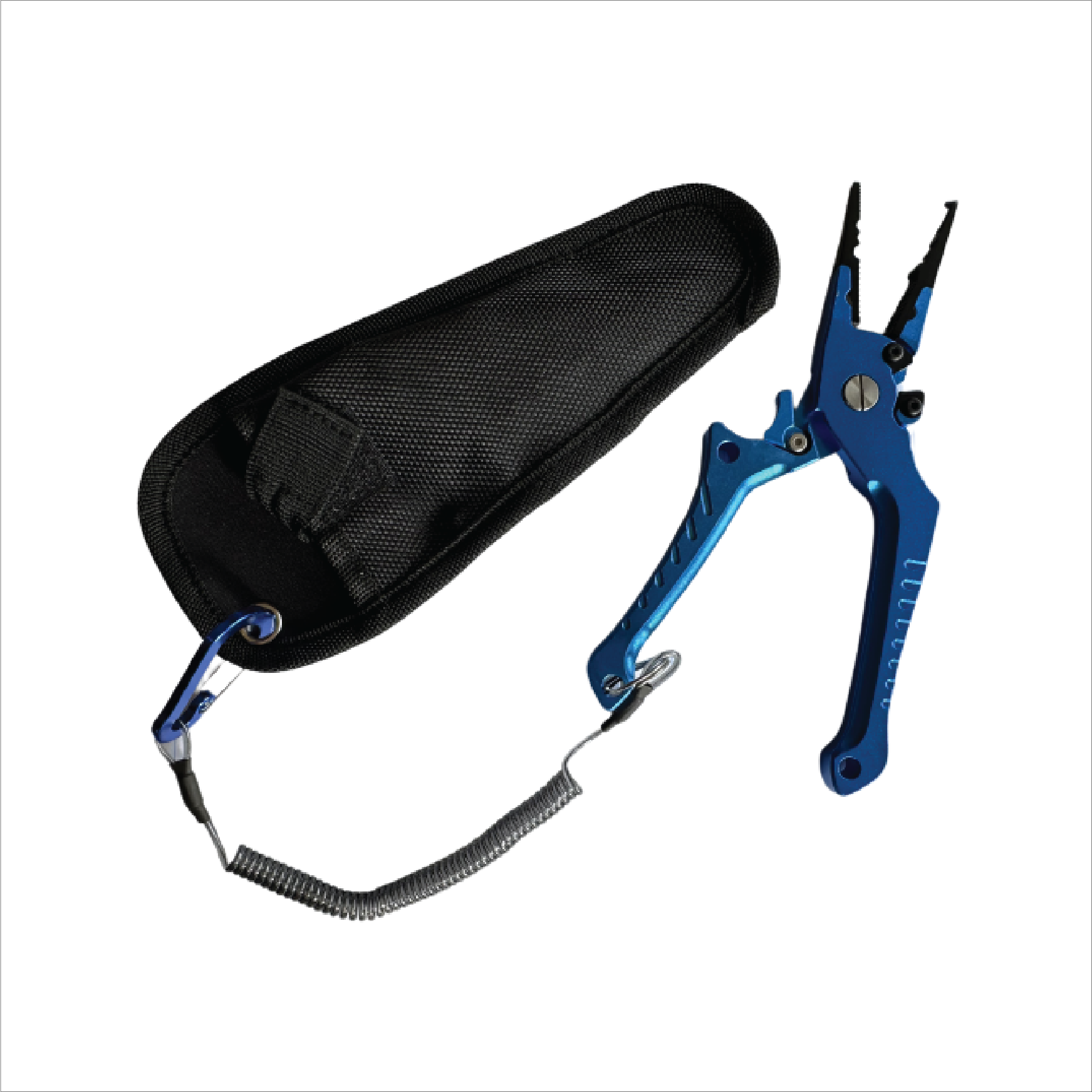 Salt power fit pliers in blue with nylon pouch