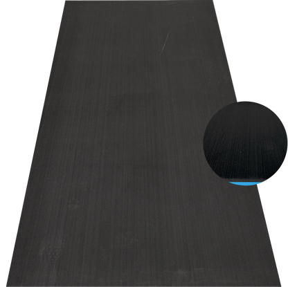 Black EVA decking sheet with blue backing and brushed finish for marine boat flooring