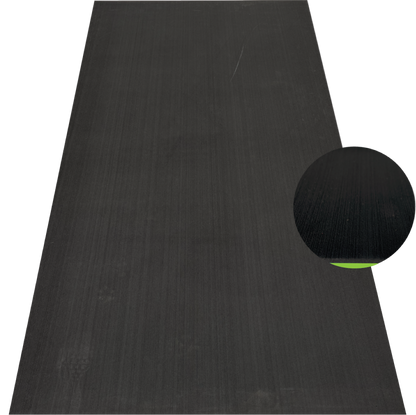 Black EVA decking sheet with green backing for marine boat flooring and non-slip deck protection