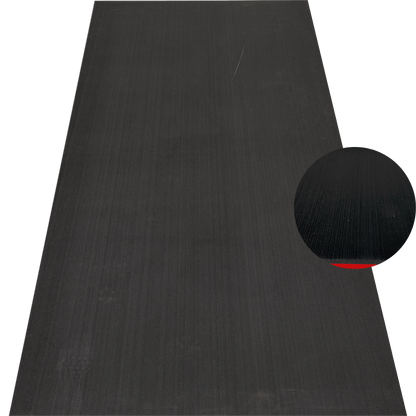 Black EVA decking sheet with red backing and brushed finish for marine boat flooring