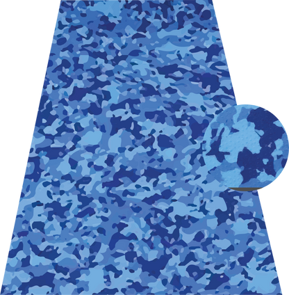 Blue camo on grey EVA decking sheet for marine boat flooring and non-slip deck protection