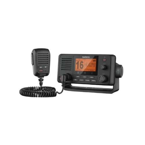 Garmin VHF 215i AIS fixed mount marine radio with GPS, DSC and handheld microphone for reliable communication and vessel awareness on the water