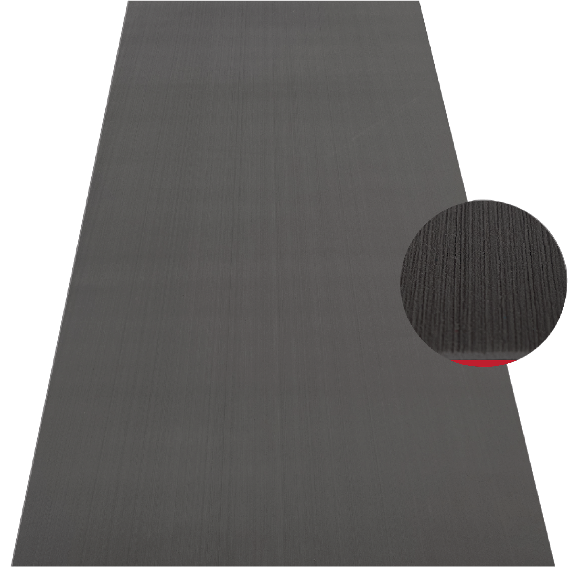 Grey EVA decking sheet with red backing for marine boat flooring and non-slip deck protection