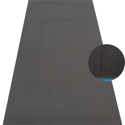 Grey over blue EVA foam decking sheet with brushed finish and non-slip marine surface for boats, kayaks and watercraft flooring applications.