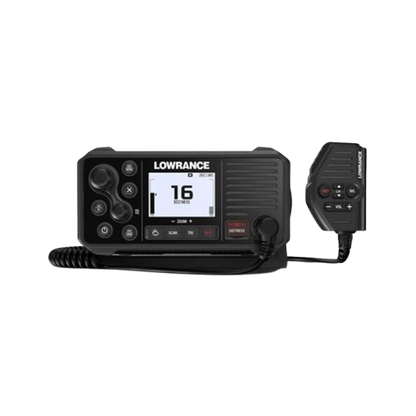Lowrance Link-9 fixed mount marine VHF radio with integrated GPS, DSC and wireless handset support for reliable communication and enhanced safety on the water.