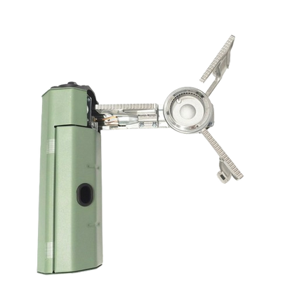 Pocket Stove Pro portable camping stove opened and ready for use, featuring a compact fold-out burner for camping, fishing, overlanding and outdoor cooking.