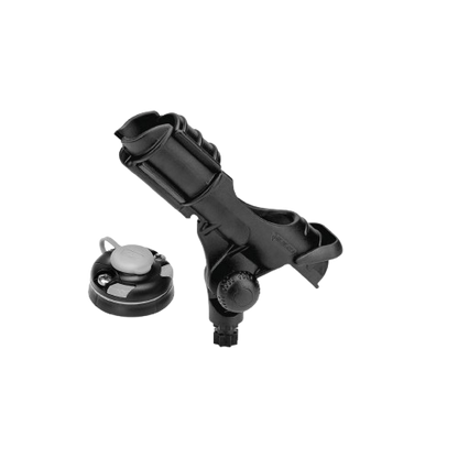 Black Railblaza Rod Holder II with StarPort mounting base for securely holding fishing rods on boats and kayaks.