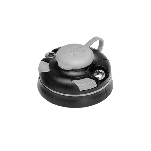 Black Railblaza StarPort mounting base for creating a secure quick-release mounting point for rod holders, fishfinders, cameras and other Railblaza accessories on boats and kayaks
