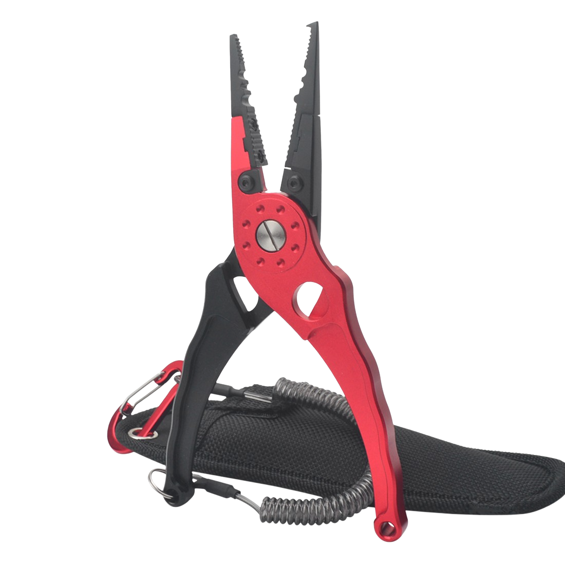 Salt ease fit pliers in red with nylon pouch