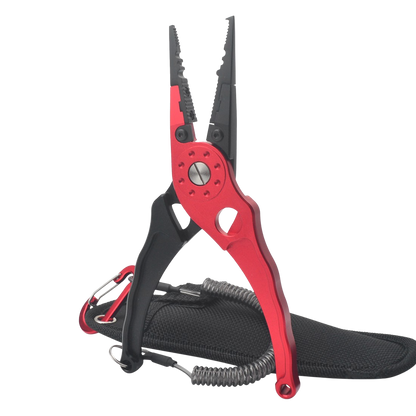 Salt ease fit pliers in red with nylon pouch