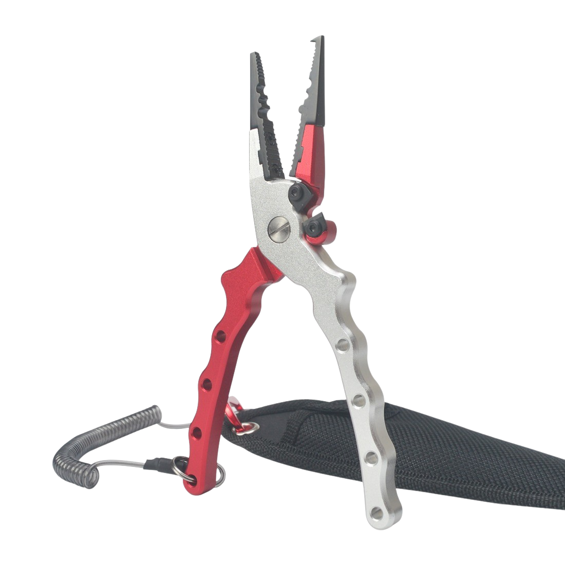 Salt grip fit pliers in red with nylon pouch