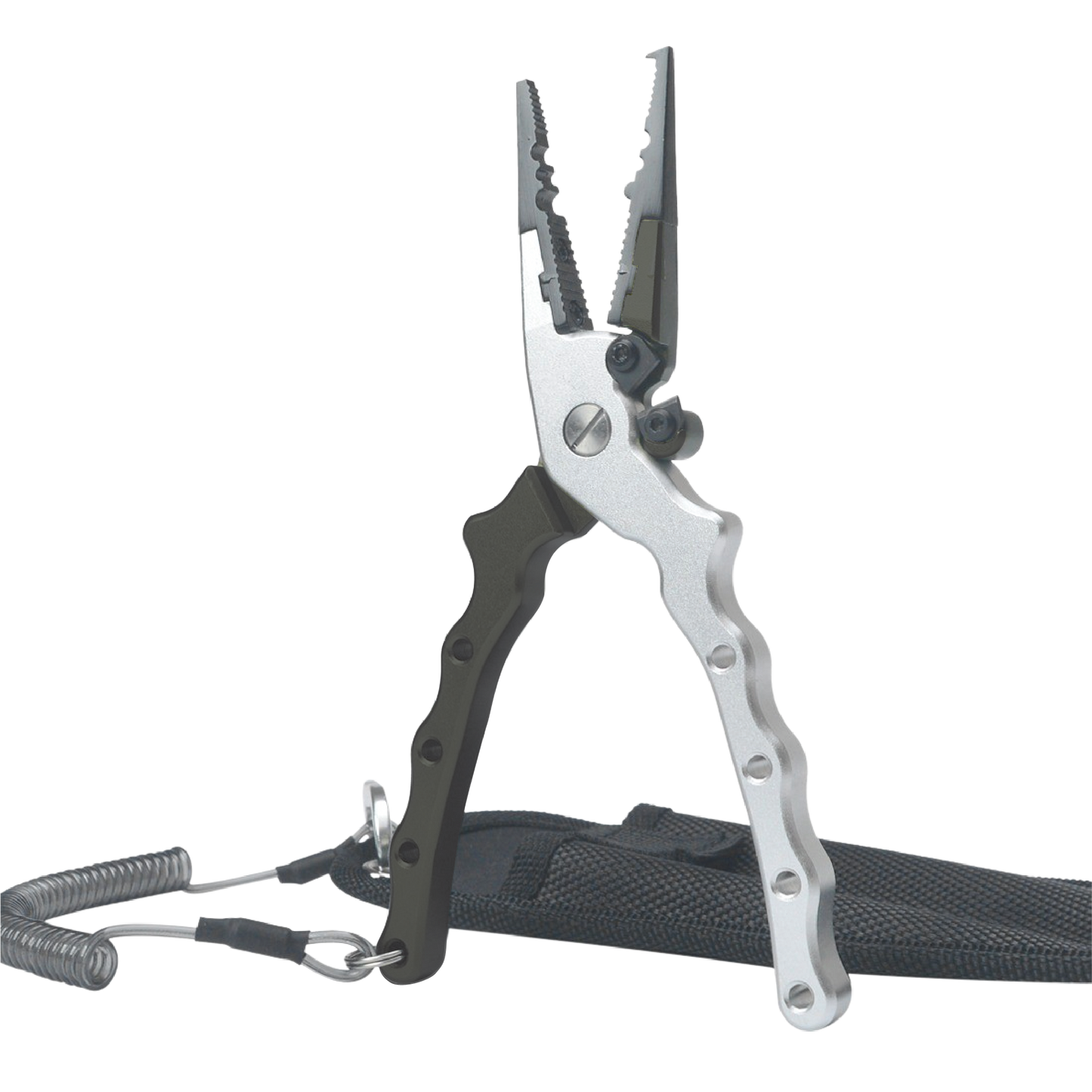 Salt grip fit pliers in green with nylon pouch