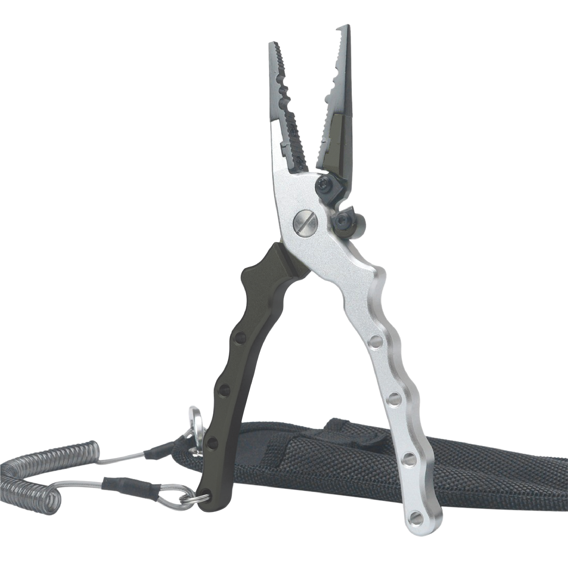 Salt grip fit pliers in green with nylon pouch